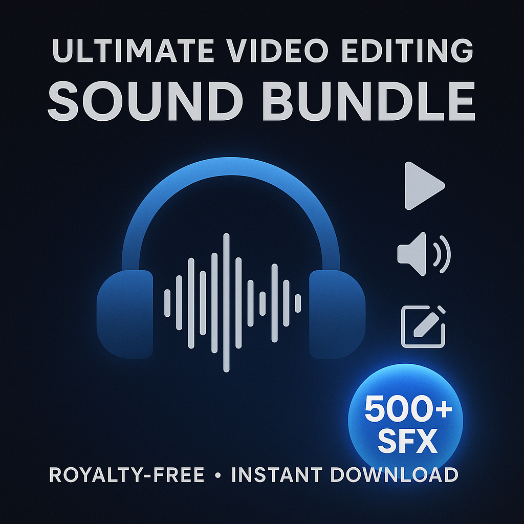 Ultimate Video Editing Sound Effects Bundle – 500+ Royalty-Free SFX for YouTube, TikTok & Film